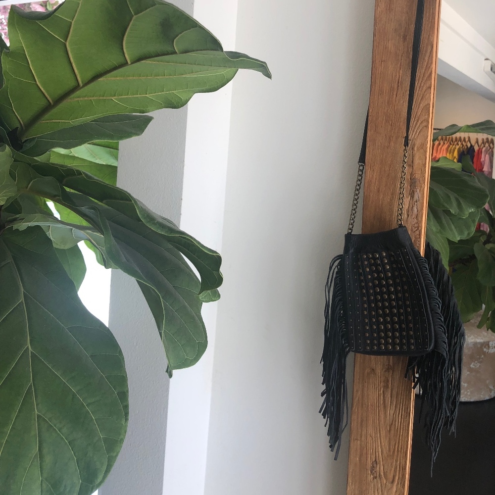 Cleobella Small Black Leather Crossbody